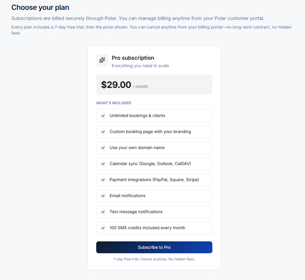 Plan selection cards
